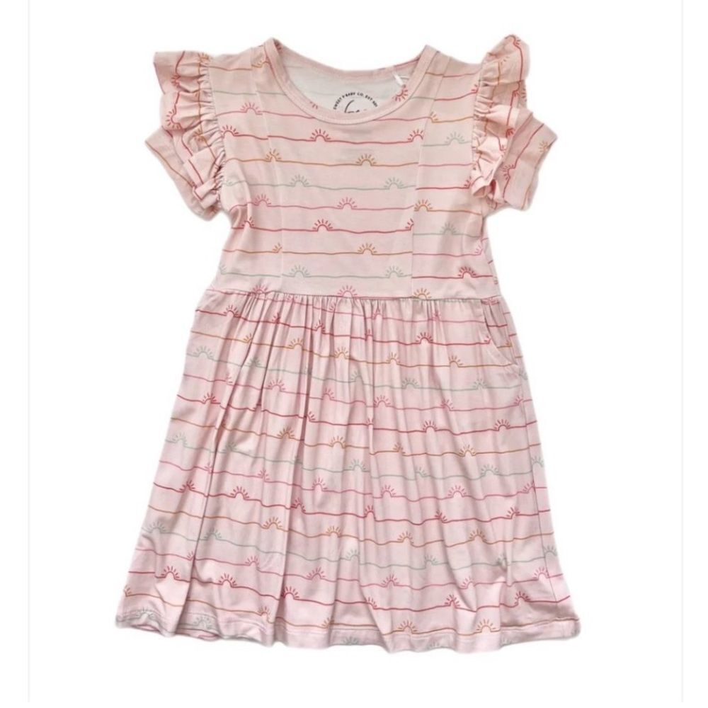 Sweet P Baby Co Pink Sunset Girls Twirl Dress  2T NWT‎